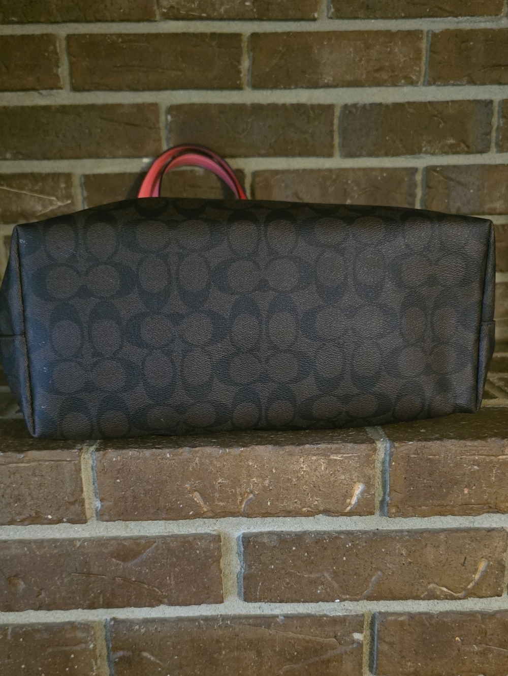 Coach Gallery Tote In Signature Canvas Brown Pink - Picture 5 of 7